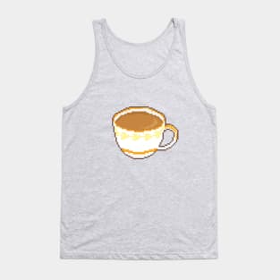 Chai Tea Cup Pixel Art (Outlined) Tank Top